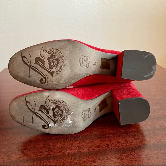 NWOT Free People Cecile Red Suede Booties - Picture 5 of 10